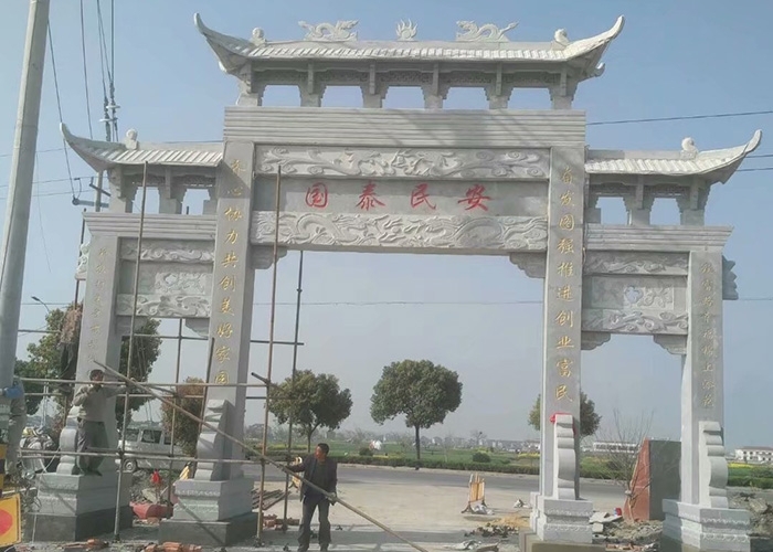 石雕牌楼制作历程当中怎样阻止色差